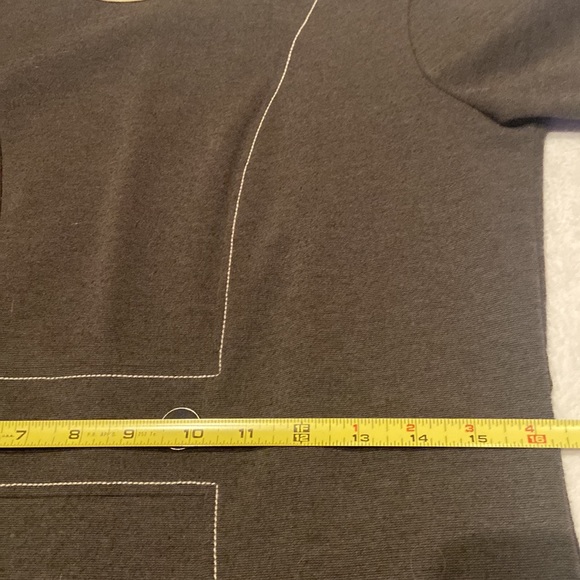 TOMMY HILFIGER Size M Gray Dress With White Trim - Picture 6 of 9